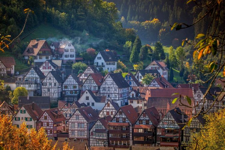 Fachwerkhäuser in Schiltach im Schwarzwald