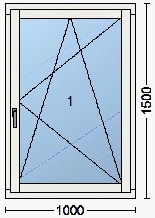 Einflügeliges Fenster