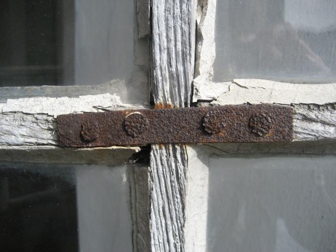  Historische Reparatur an filigranen Fenstersprossen, Saalfenster im  Zisterzienserkloster Raitenhaslach