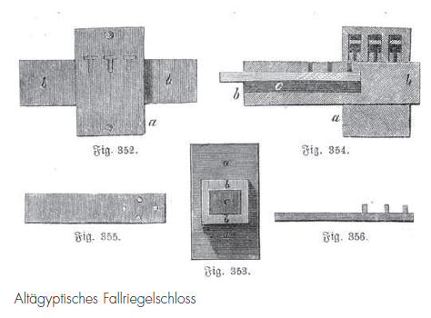Altägyptisches Fallriegelschloss