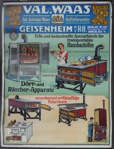 Historisches Plakat der Fa. Val. Waas