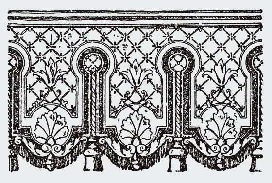 Lambreqiun aus Stoff