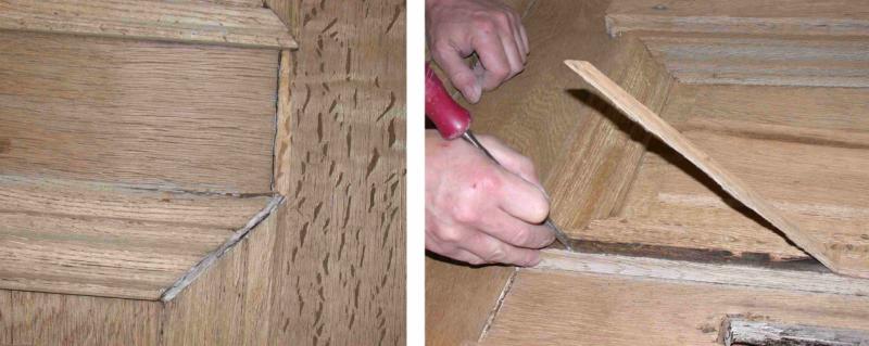 Offene Fugen und Absplitterungen