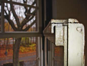 Die komplette Fensterführung ist aus Stahl.