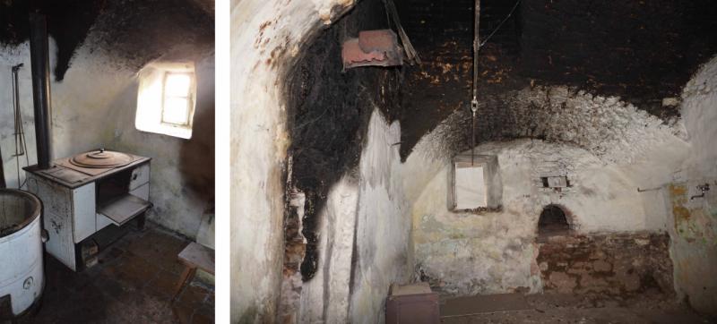 Alter Küchenherd und Rußkuchl