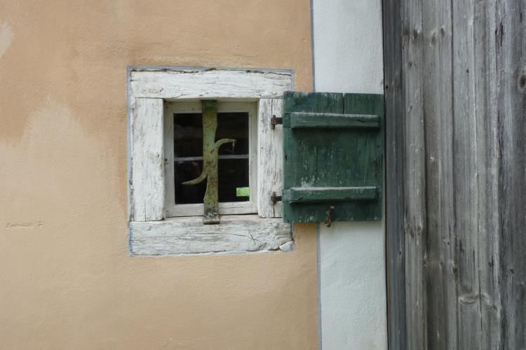 Kleines Fenster am Färberhaus, etwa 1831 (Rekonstruktion), Fränkisches Freilandmuseum Bad Windsheim