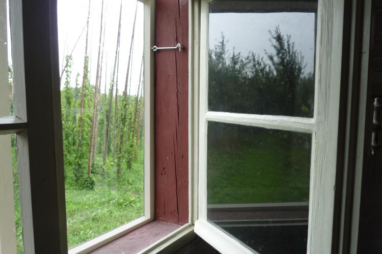  Winterfenster an einem Bauernhaus von 1821 (Rekonstruktion),  Fränkisches Freilandmuseum Bad Windsheim